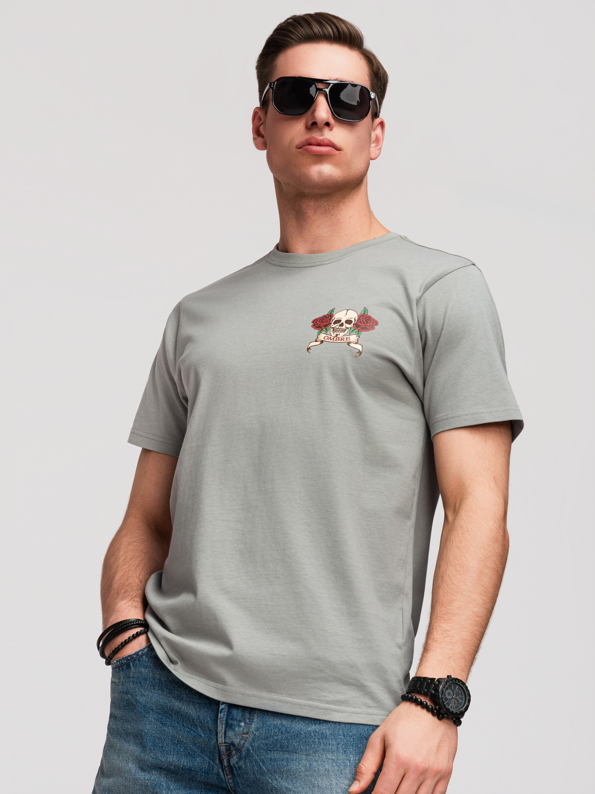Ombre Clothing meeste trükisega T-särk - Image 6