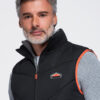 Meeste tepitud vest püstkrae ja tõmblukuga taskutega Ombre Clothing - Thumbnail Image 12