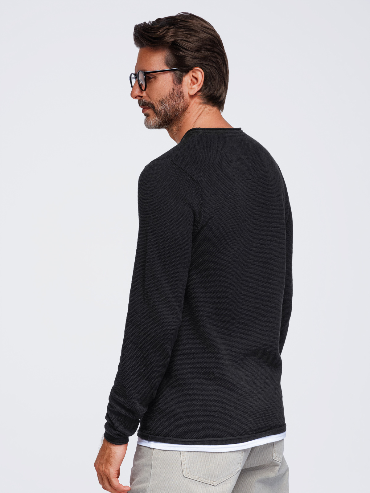 Meeste puuvillane ümara kaelusega kampsun Ombre Clothing - Image 4