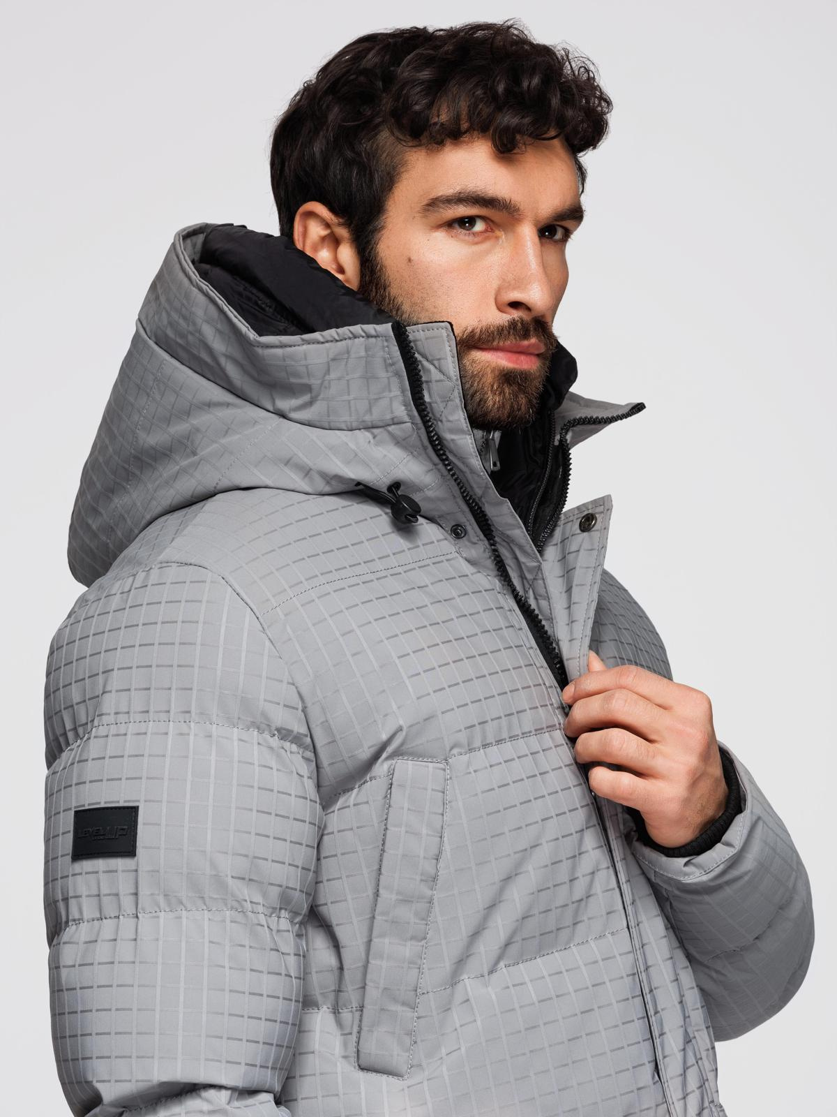 Meeste tepitud kapuutsiga jope Ombre Clothing - Image 11