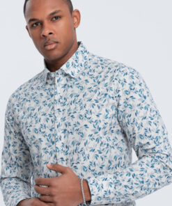Meeste puuvillane triiksärk Slim Fit