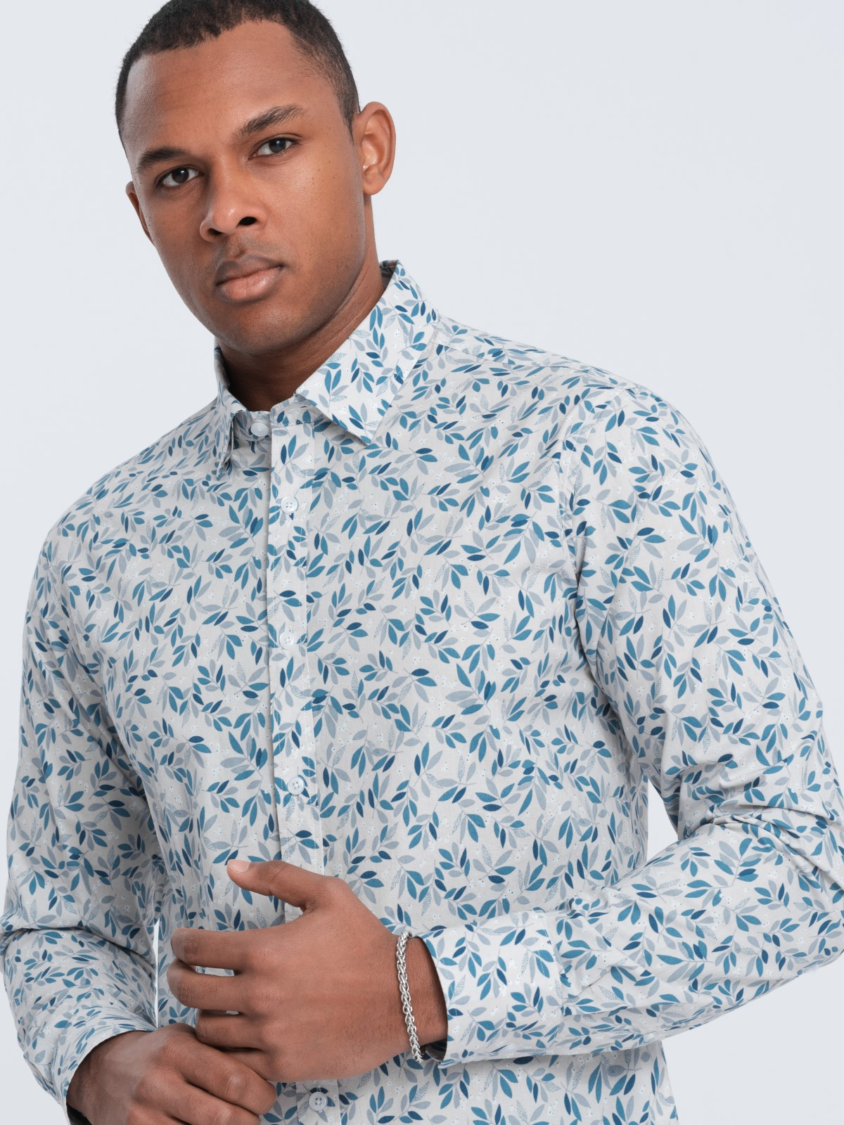 Meeste puuvillane triiksärk Slim Fit - Image 1