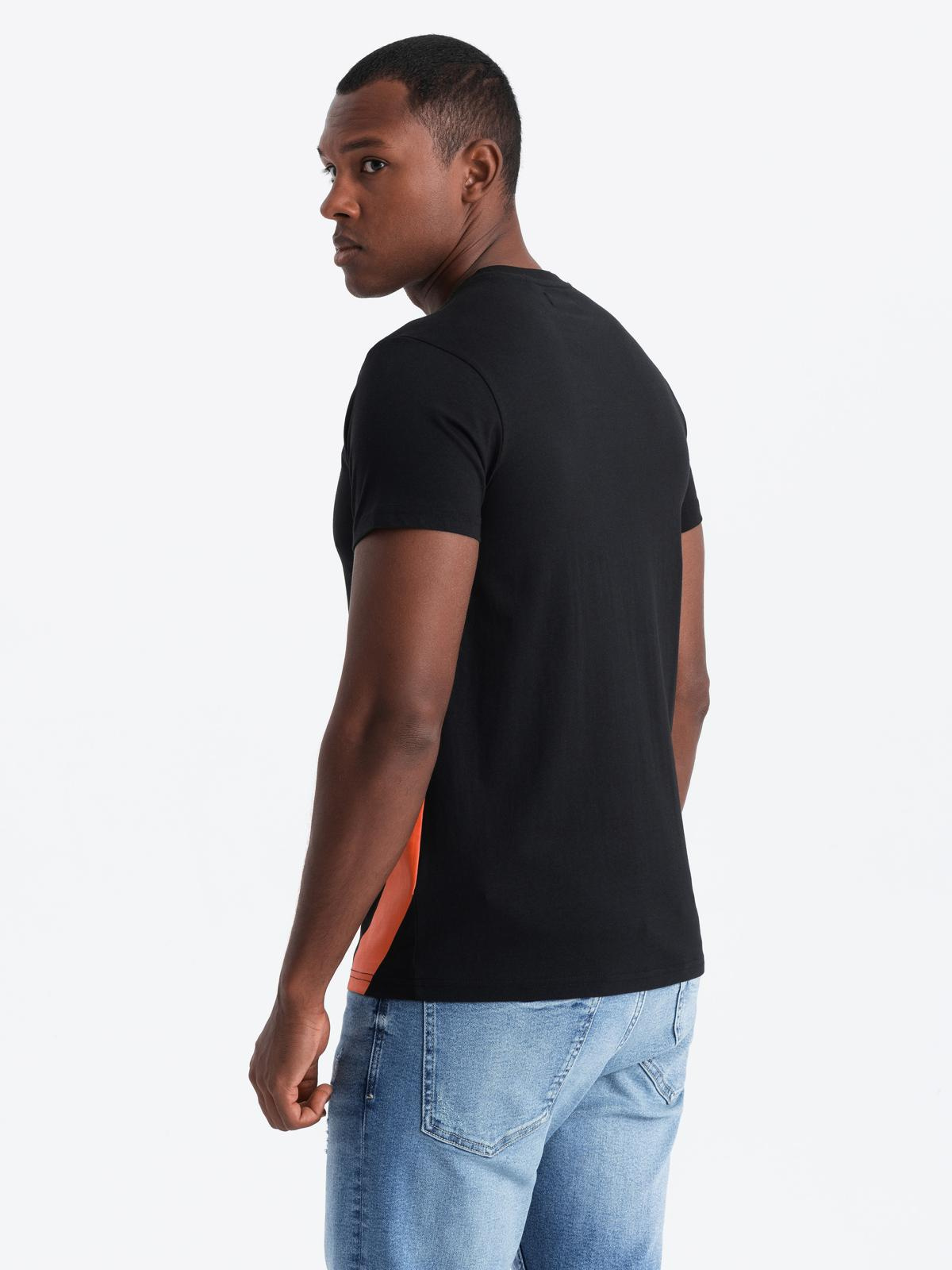 Meeste puuvillane T-särk kontrastse geomeetrilise trükiga Ombre Clothing - Image 5