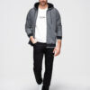 Ombre Clothing meeste lukuga kapuutsiga dressipluus - Thumbnail Image 3
