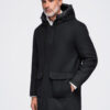 Meeste kapuutsiga villasegust mantel Ombre Clothing - Thumbnail Image 3