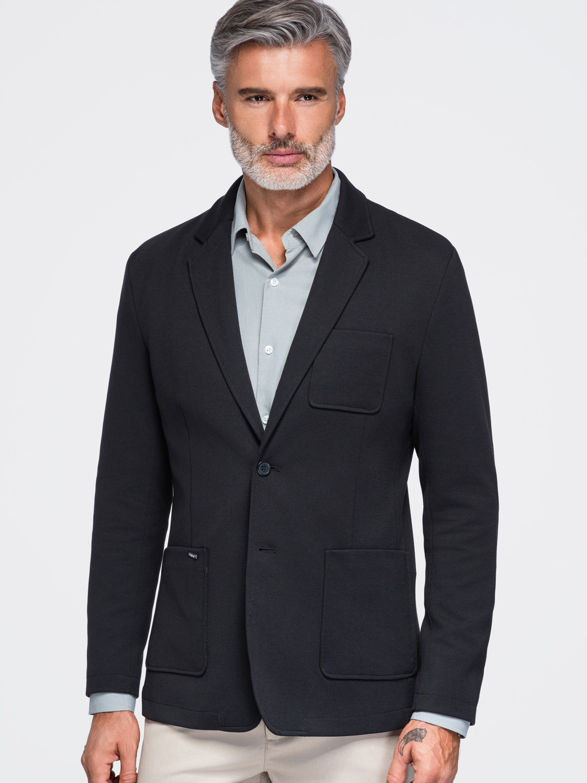 Meeste kitsa lõikega kootud bleiser Ombre Clothing - Image 41