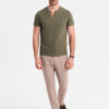 Meeste puuvillane Henley T-särk rinnataskuga Ombre Clothing - Thumbnail Image 10