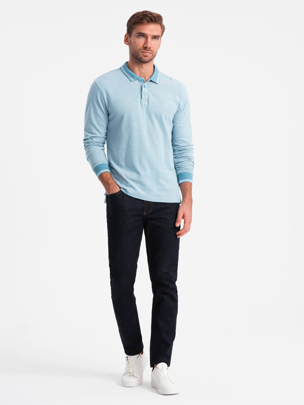 Ombre Clothing pikkade varrukatega polosärk - Image 10