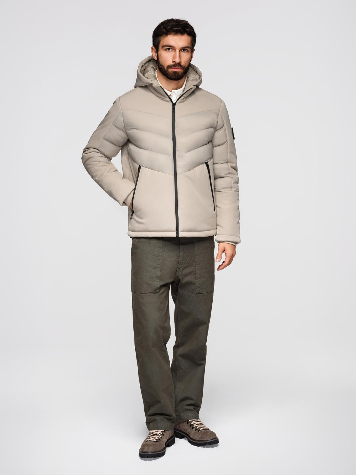 Meeste tepitud jope Ombre Clothing kapuutsiga - Image 5