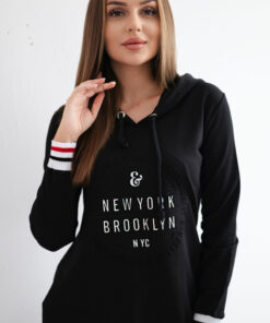 Kesi kapuutsiga pusa-kleit kirjaga Brooklyn