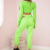 Naiste kaheosaline komplekt crop-top pluusi ja pükstega - Thumbnail Image 3