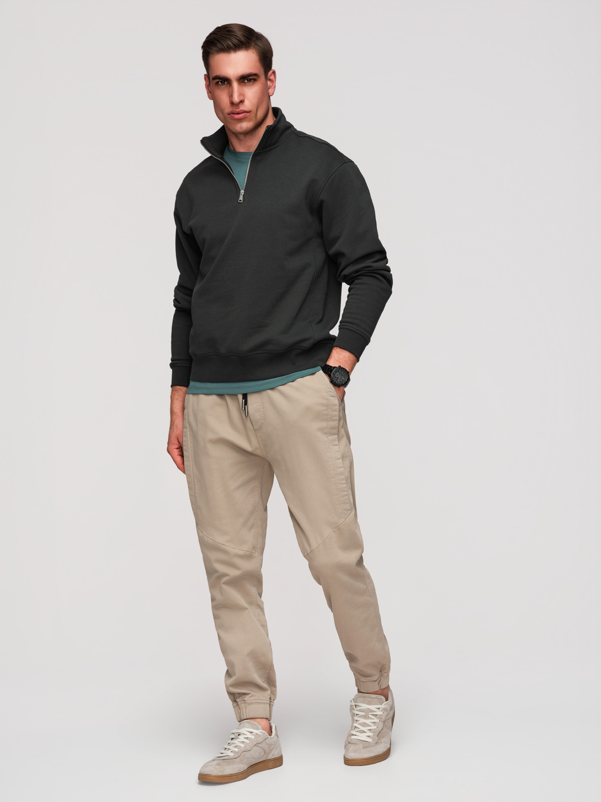 Ombre Clothing meeste vabaajapüksid elastse vöökohaga - Image 2