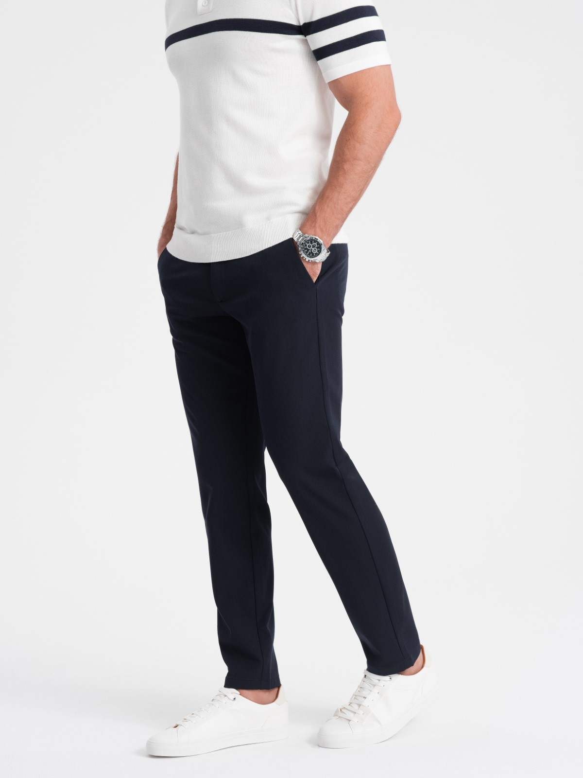 elegantsed klassikalise lõikega meeste chino püksid - helehall v1 om-pacp-0191 - Image 23