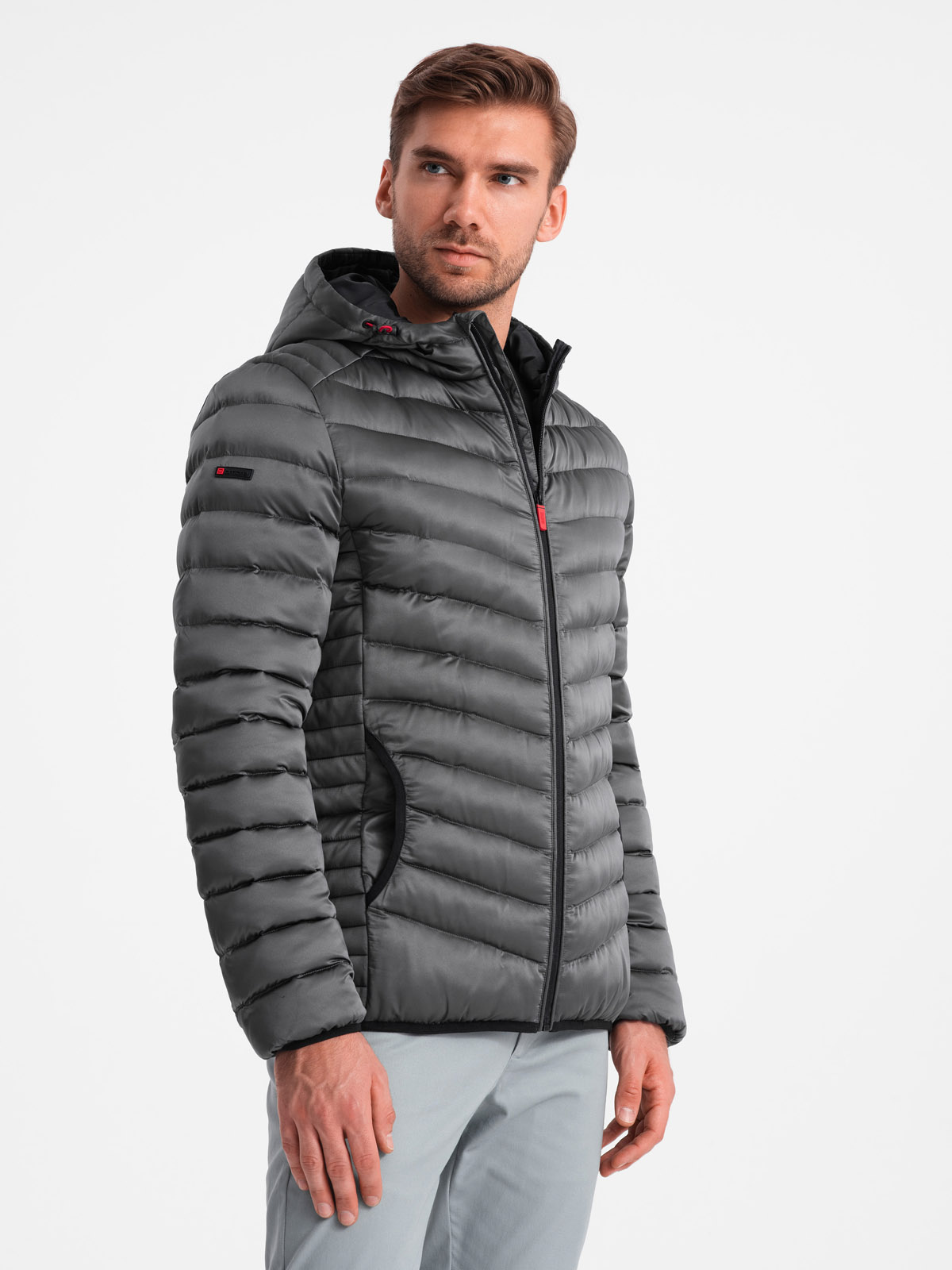 Meeste tepitud jope kapuutsiga Ombre Clothing - Image 1