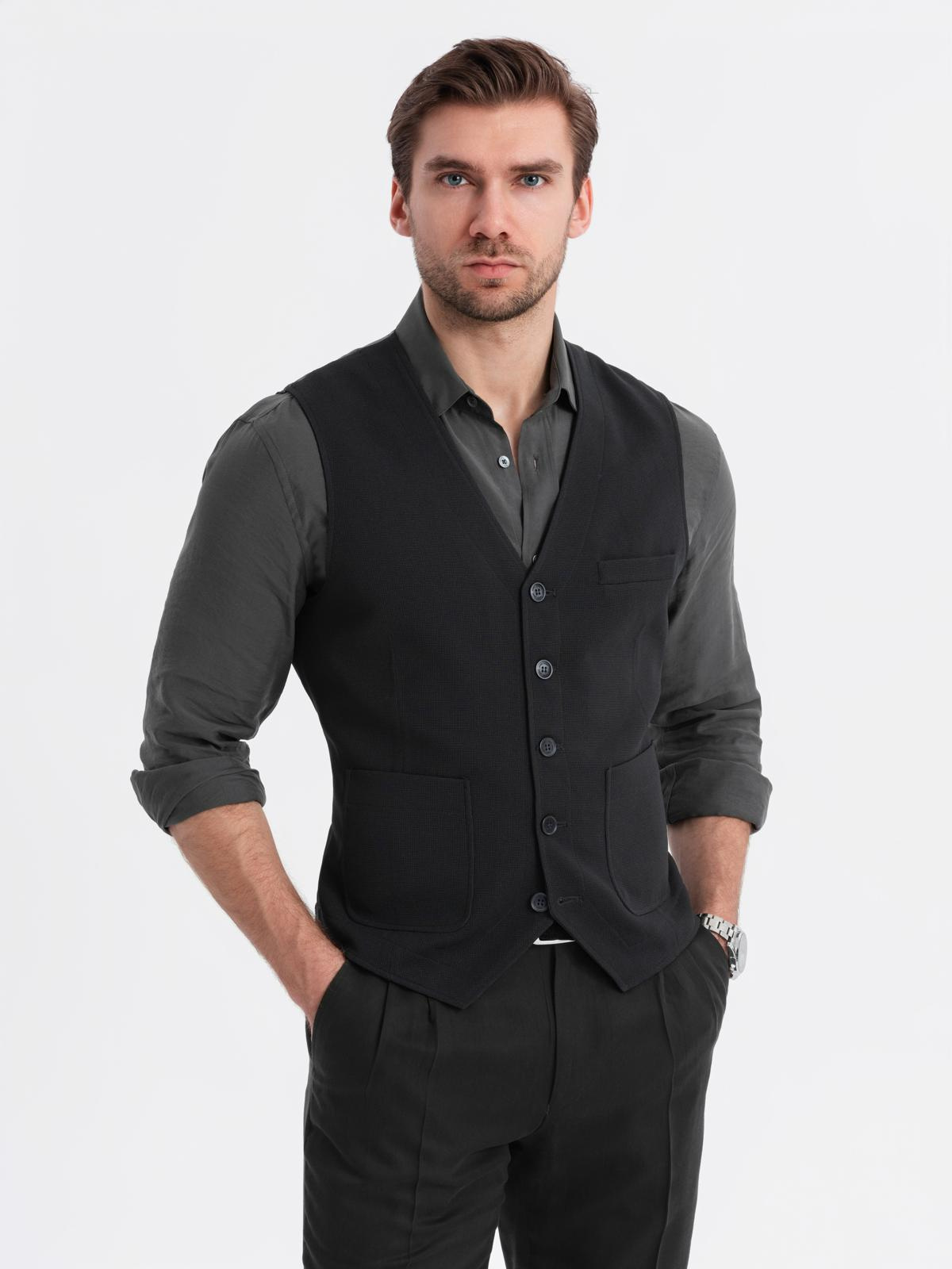 Meeste nööpidega vest Ombre Clothing - Image 1
