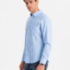 Meeste triibuline pikkade käistega triiksärk Ombre Clothing - Thumbnail Image 11