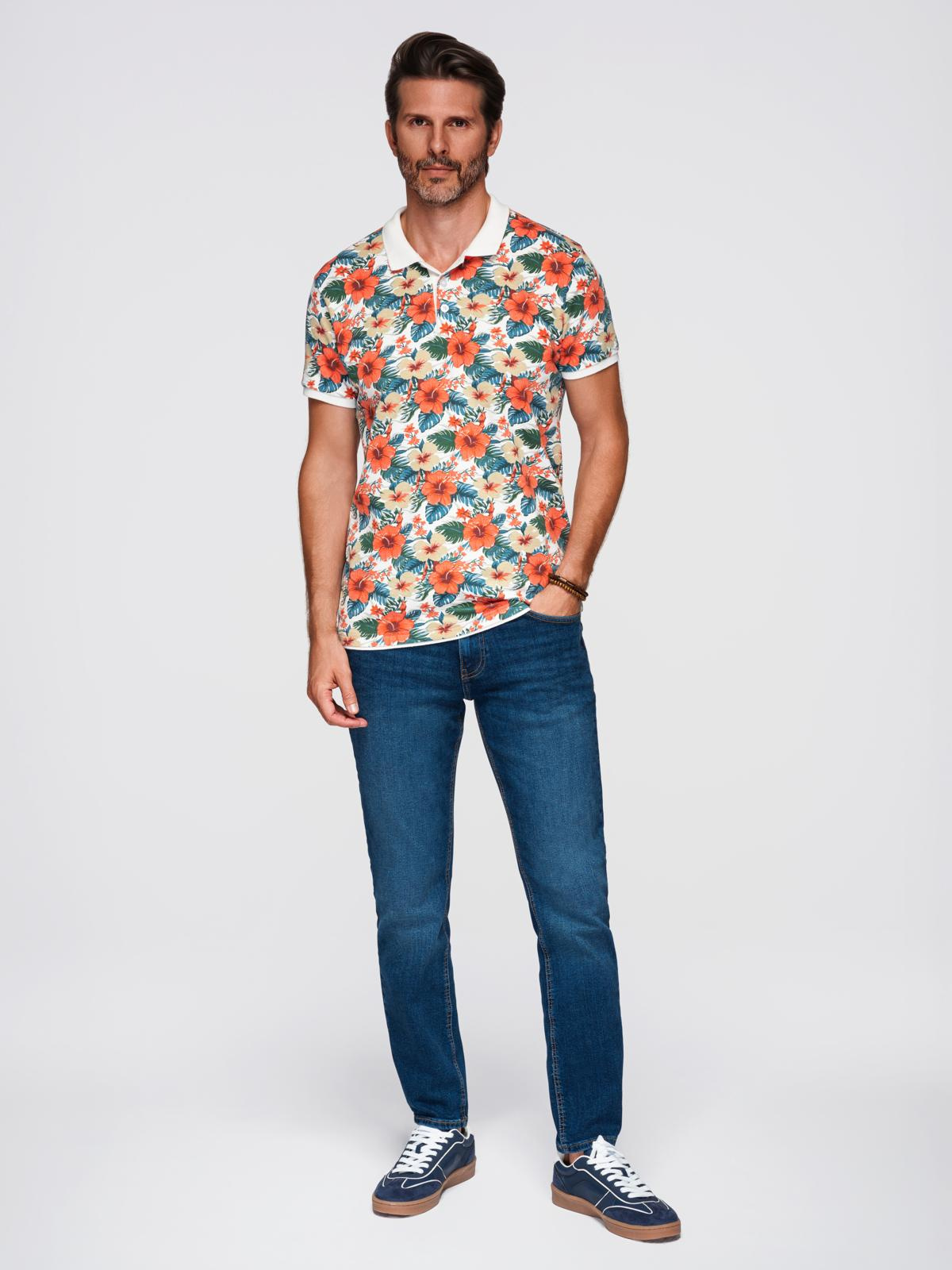 Meeste lillemustriga polosärk Ombre Clothing - Image 3
