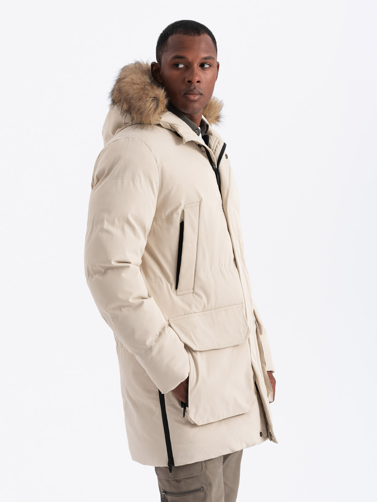 Meeste kapuutsiga talvejope Ombre Clothing - Image 9