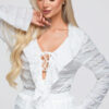 Pikkade varrukate ja paelkinnitusega naiste pluus Ombre Clothing - Thumbnail Image 1