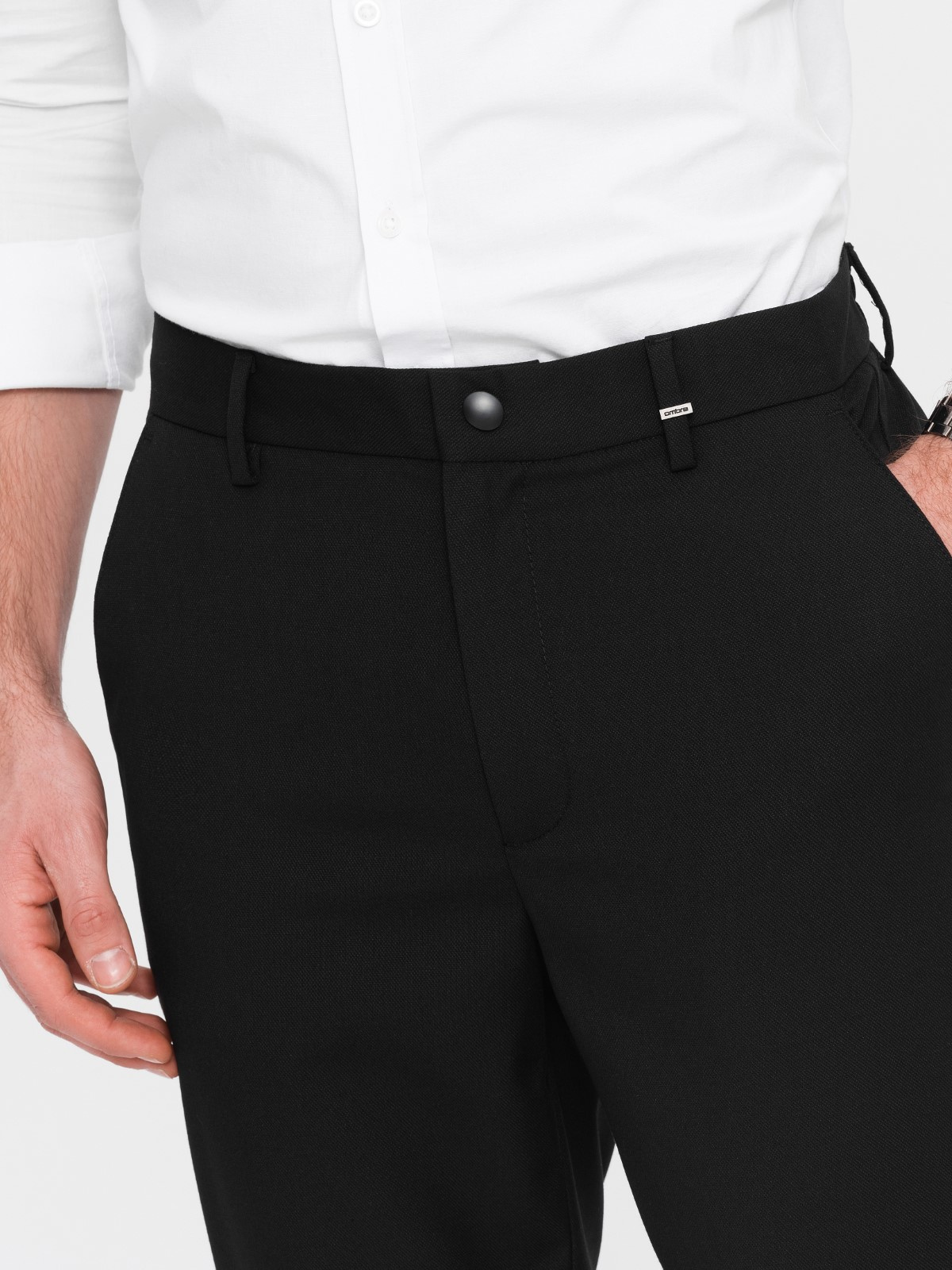 Elastse vöökohaga meeste chino-püksid Ombre Clothing - Image 82
