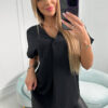 Naiste lühikeste käistega V-kaelusega pluus Kesi - Thumbnail Image 17