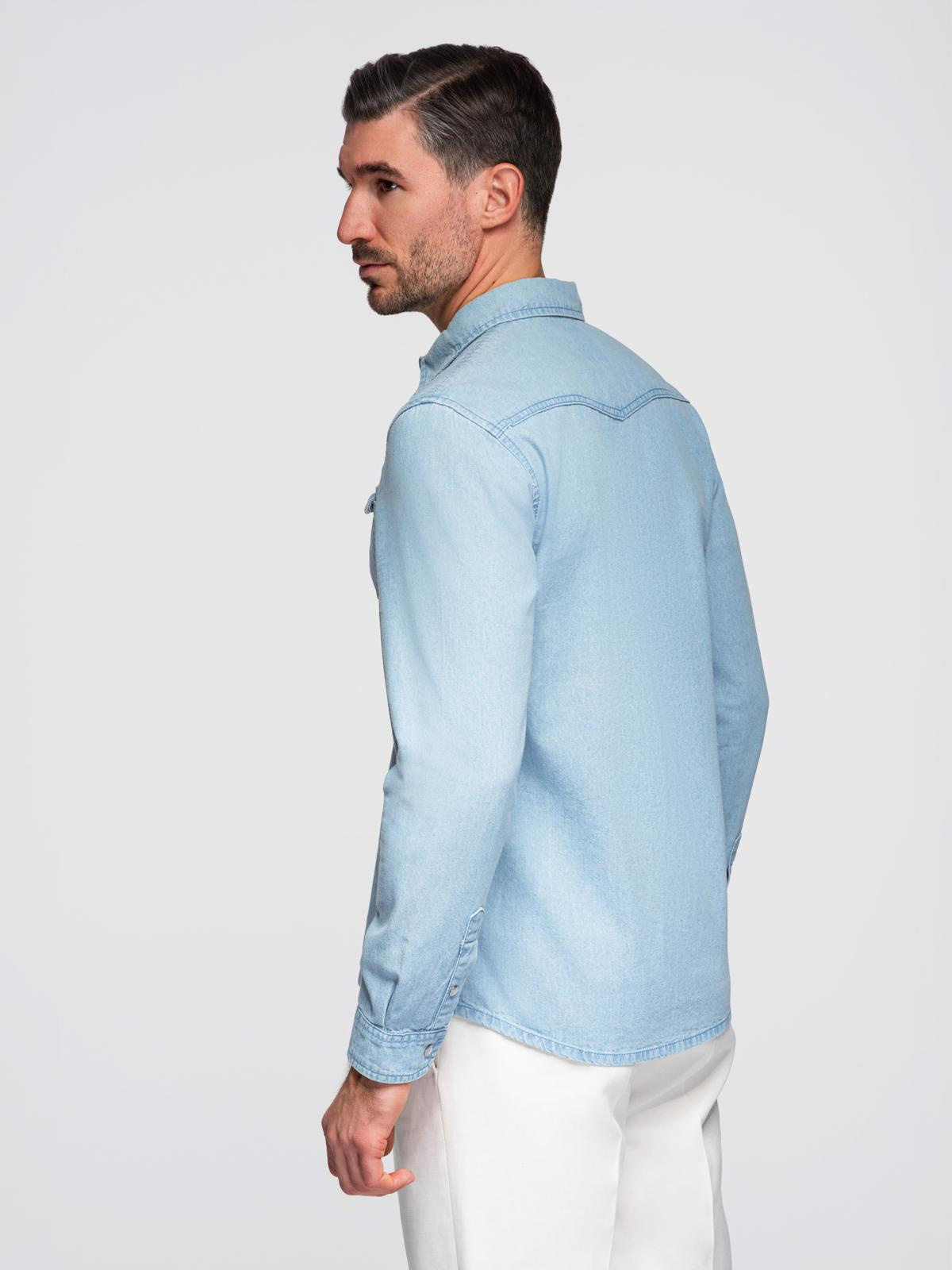 Ombre Clothing meeste teksasärk rinnataskutega - Image 6