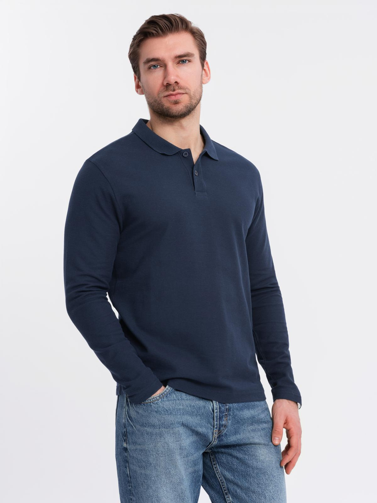 Meeste pikkade varrukatega polosärk Ombre Clothing - Image 71