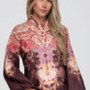Naiste püstkrae ja mustriga pluus Ombre Clothing - Thumbnail Image 5