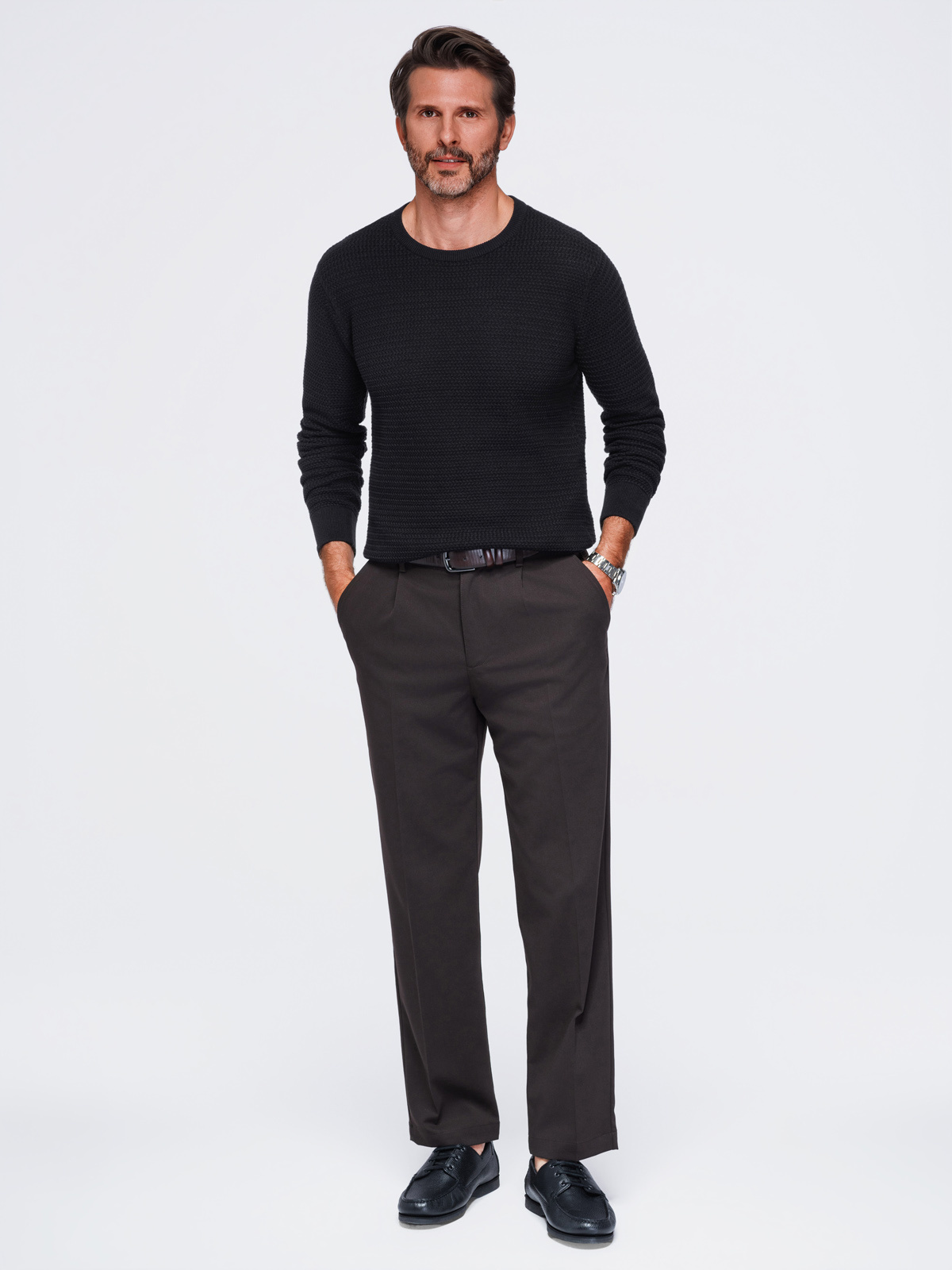 Meeste kampsun Ombre Clothing tekstuursest puuvillatrikotaažist - Image 9