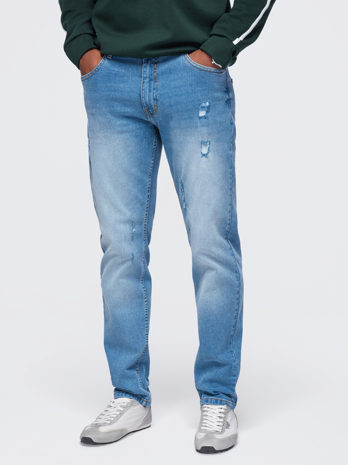 Ombre Clothing meeste teksapüksid kulutatud detailidega - Image 5
