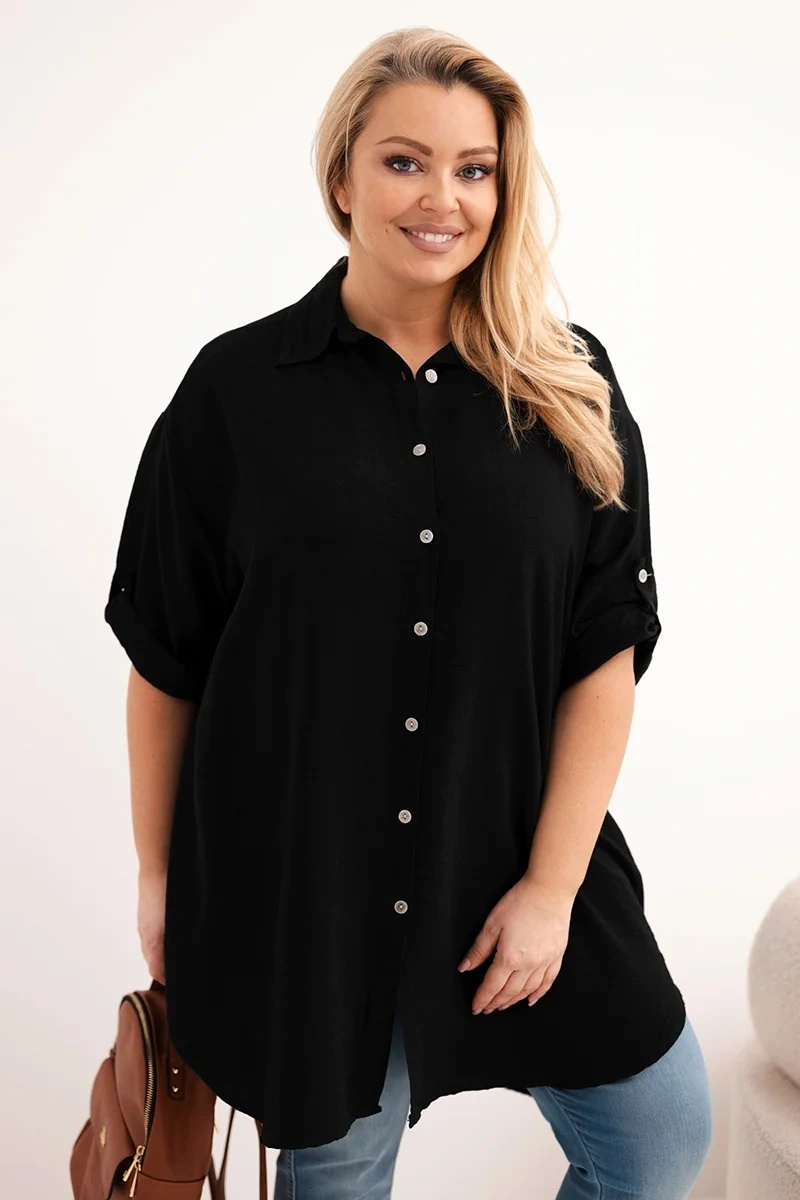 Naiste oversize-pluussärk pikendatud seljaosaga - Image 65