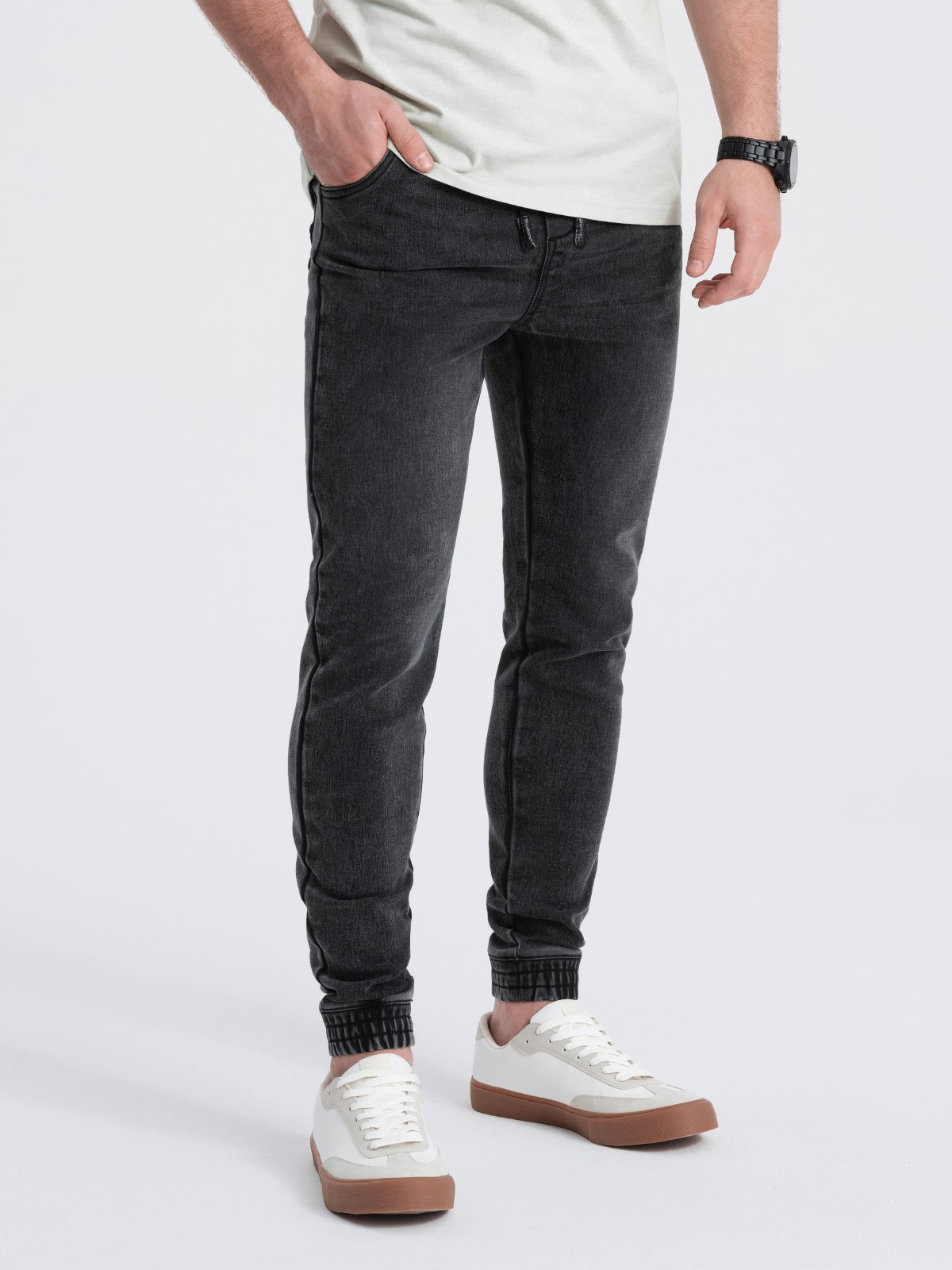 Meeste slim fit jogger-teksapüksid - Image 3
