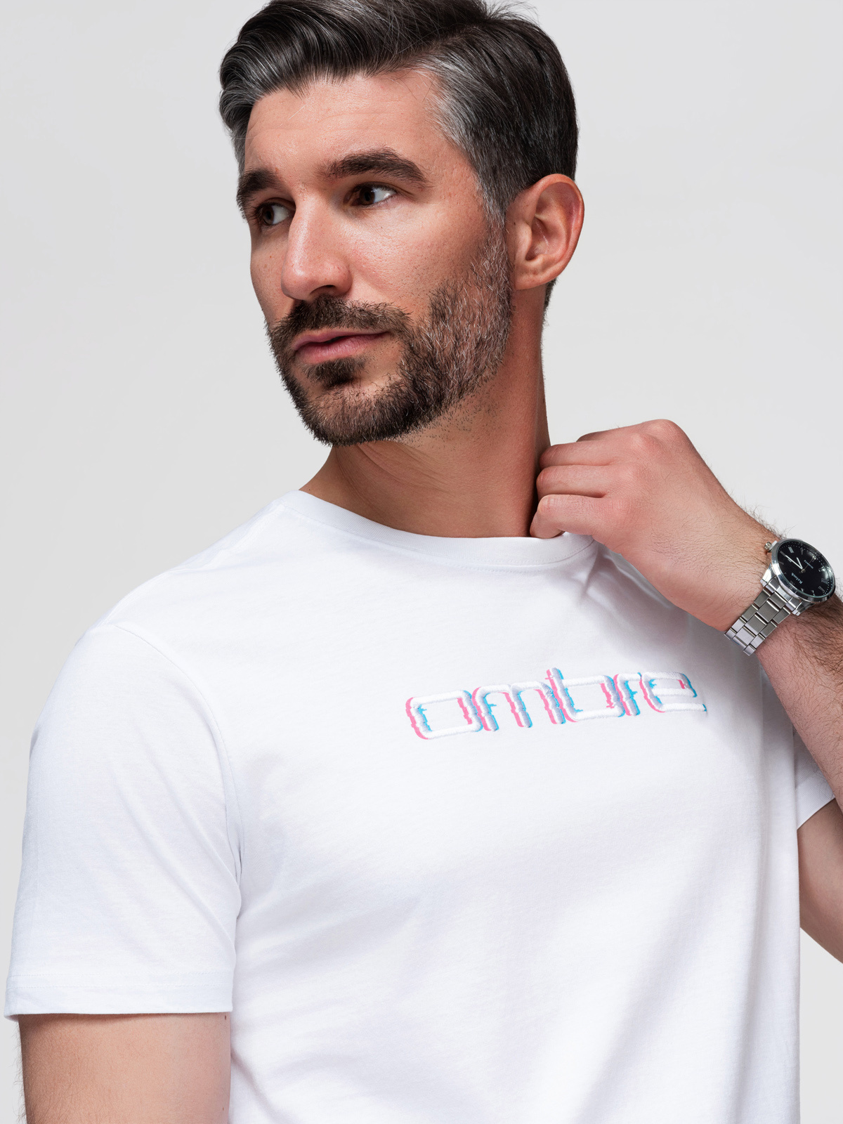 Ombre Clothing meeste T-särk rinnatrüki ja ümara kaelusega - Image 9