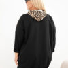 Plus Size naiste viskoosist kapuutsiga pusa pantrümustriga detailidega - Thumbnail Image 39