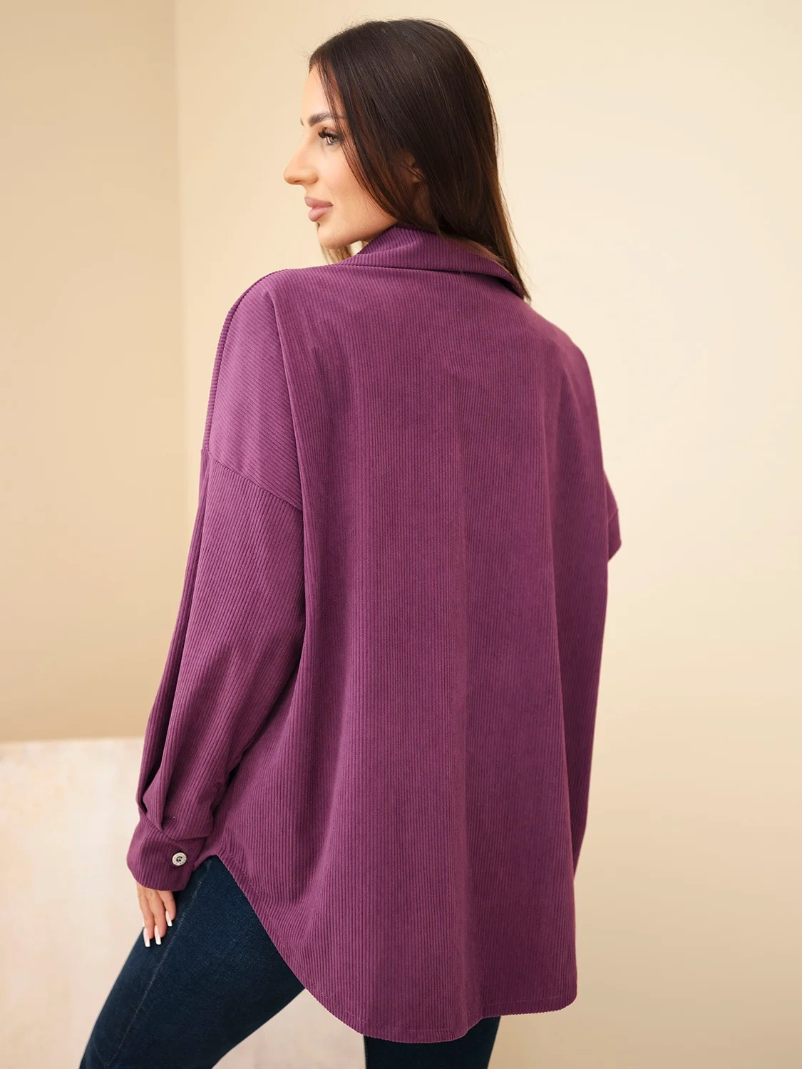 Kesi naiste velvetist oversize-särk - Image 4