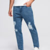 Meeste teksapüksid Ombre Clothing rebitud detailidega - Thumbnail Image 13