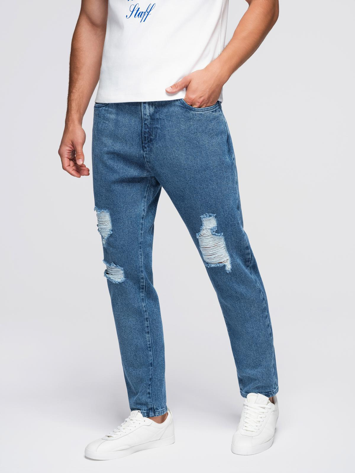 Meeste teksapüksid Ombre Clothing rebitud detailidega - Image 13