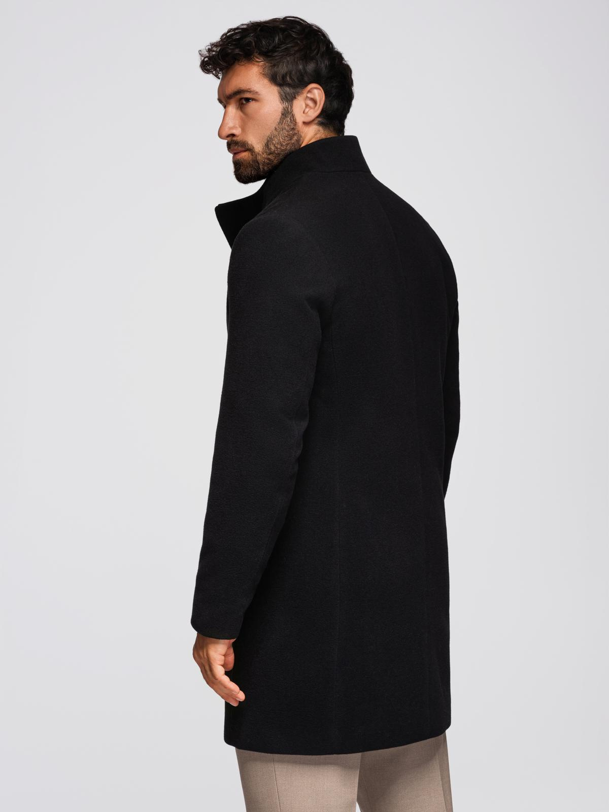 Ombre Clothing meeste poolpikk mantel püstkrae ja nööpidega - Image 15