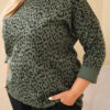 Naiste leopardimustriga pikendatud seljaosaga pluus Plus Size - Thumbnail Image 19