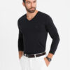 Meeste pikkade käistega V-kaelusega särk Ombre Clothing - Thumbnail Image 3