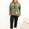 Plus Size naiste viskoosist kapuutsiga pusa pantrümustriga detailidega - Thumbnail Image 42