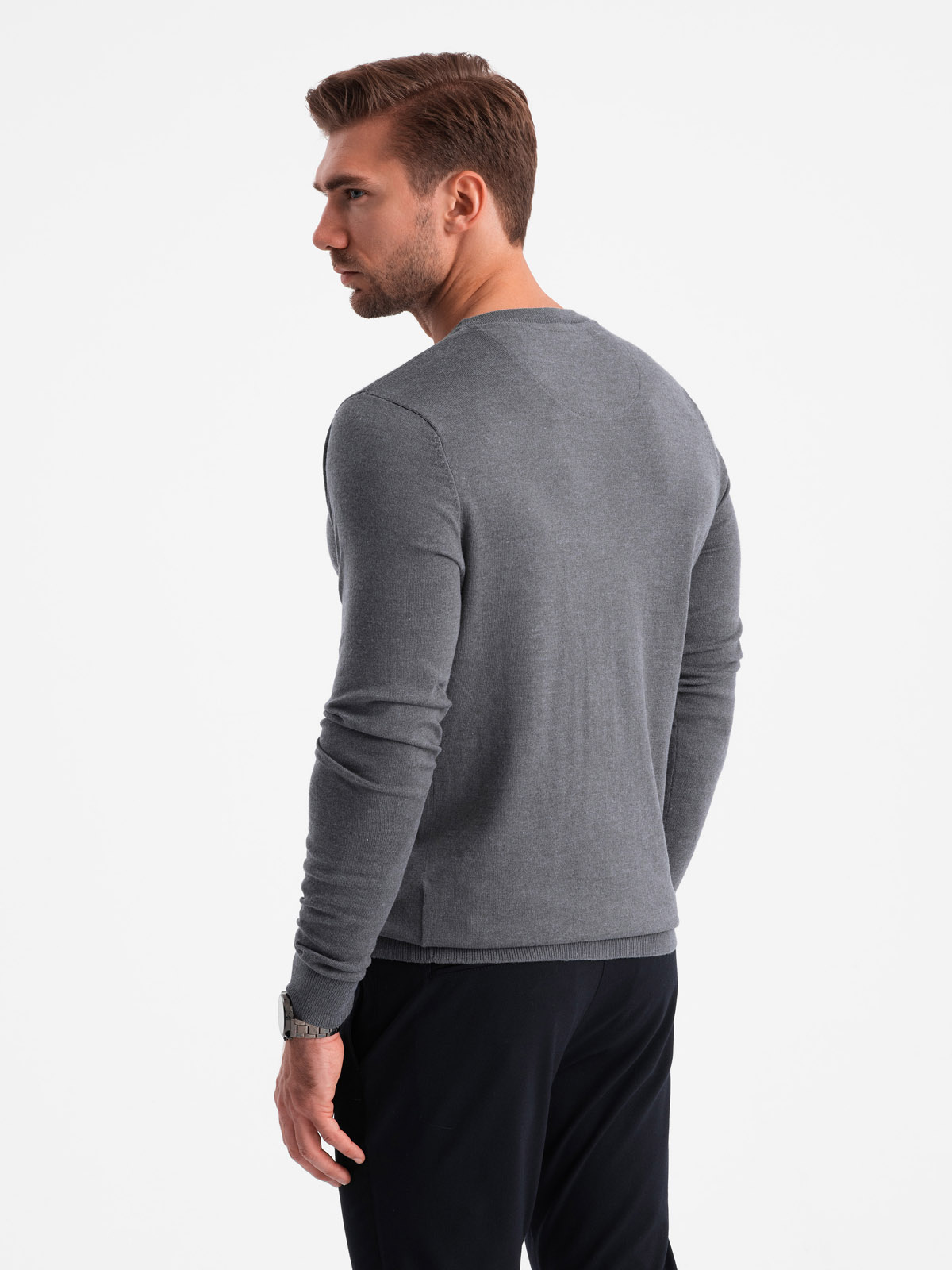 Ombre Clothing klassikaline ümara kaelusega meeste kampsun - Image 164