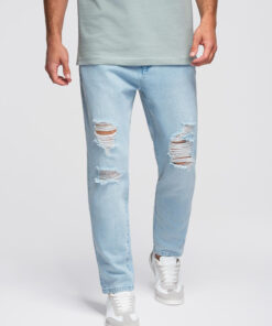 Meeste teksapüksid Ombre Clothing rebitud detailidega