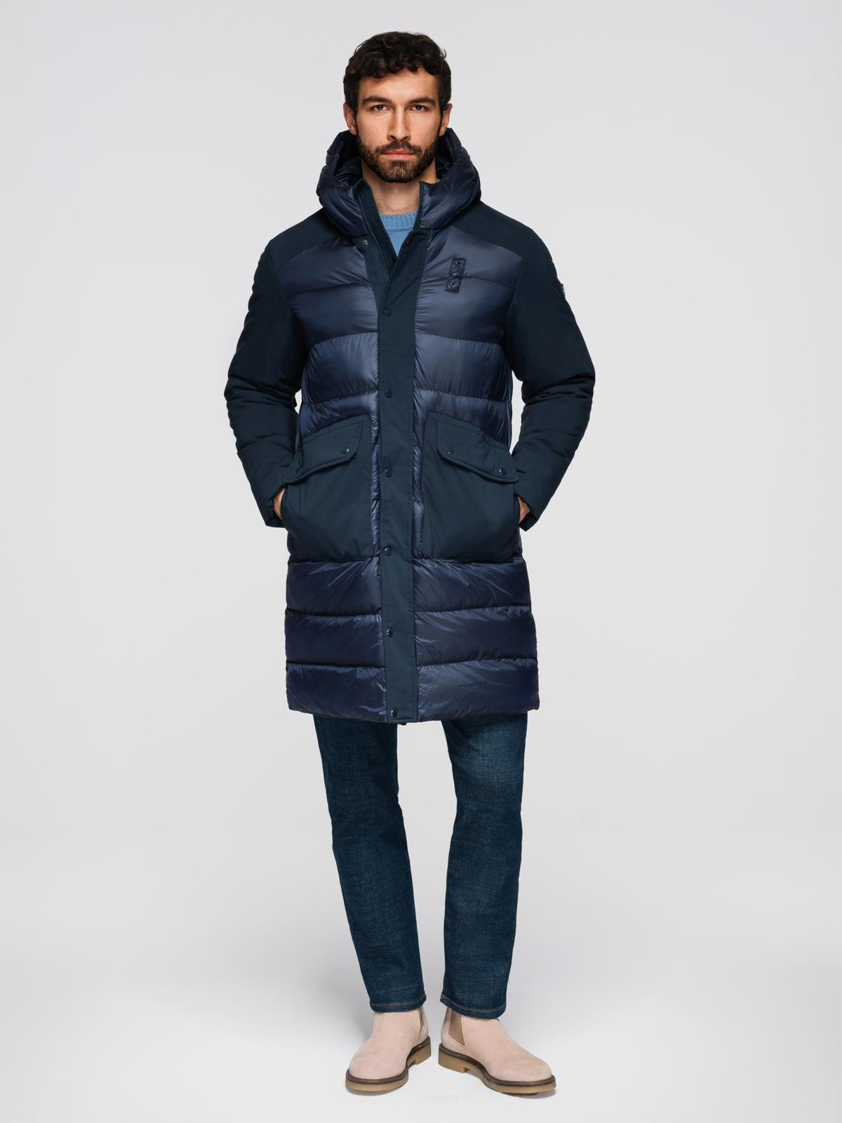 Meeste pikem tepitud talvejope kapuutsiga Ombre Clothing - Image 23
