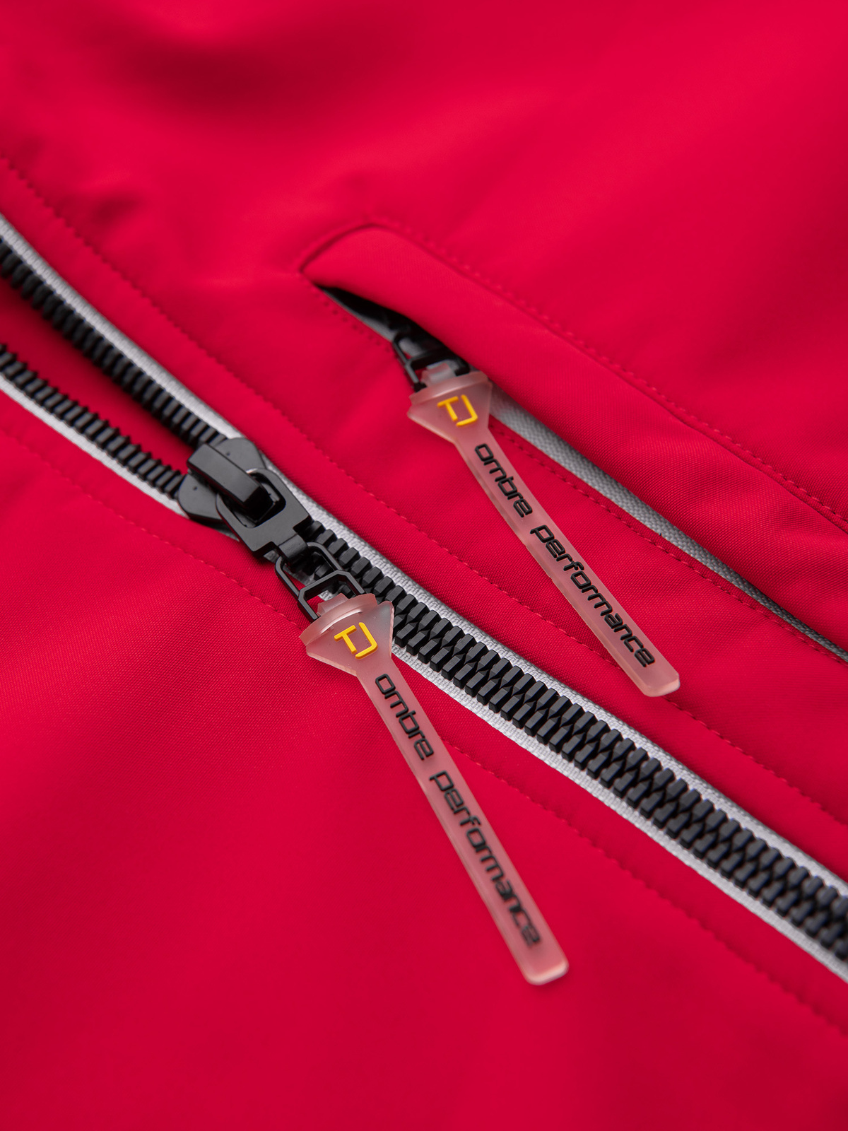 Meeste SOFTSHELL jakk fliisvoodri ja kapuutsiga – punane - Image 4