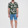Ombre Clothing meeste teksalühikesed püksid nöörvööga - Thumbnail Image 3