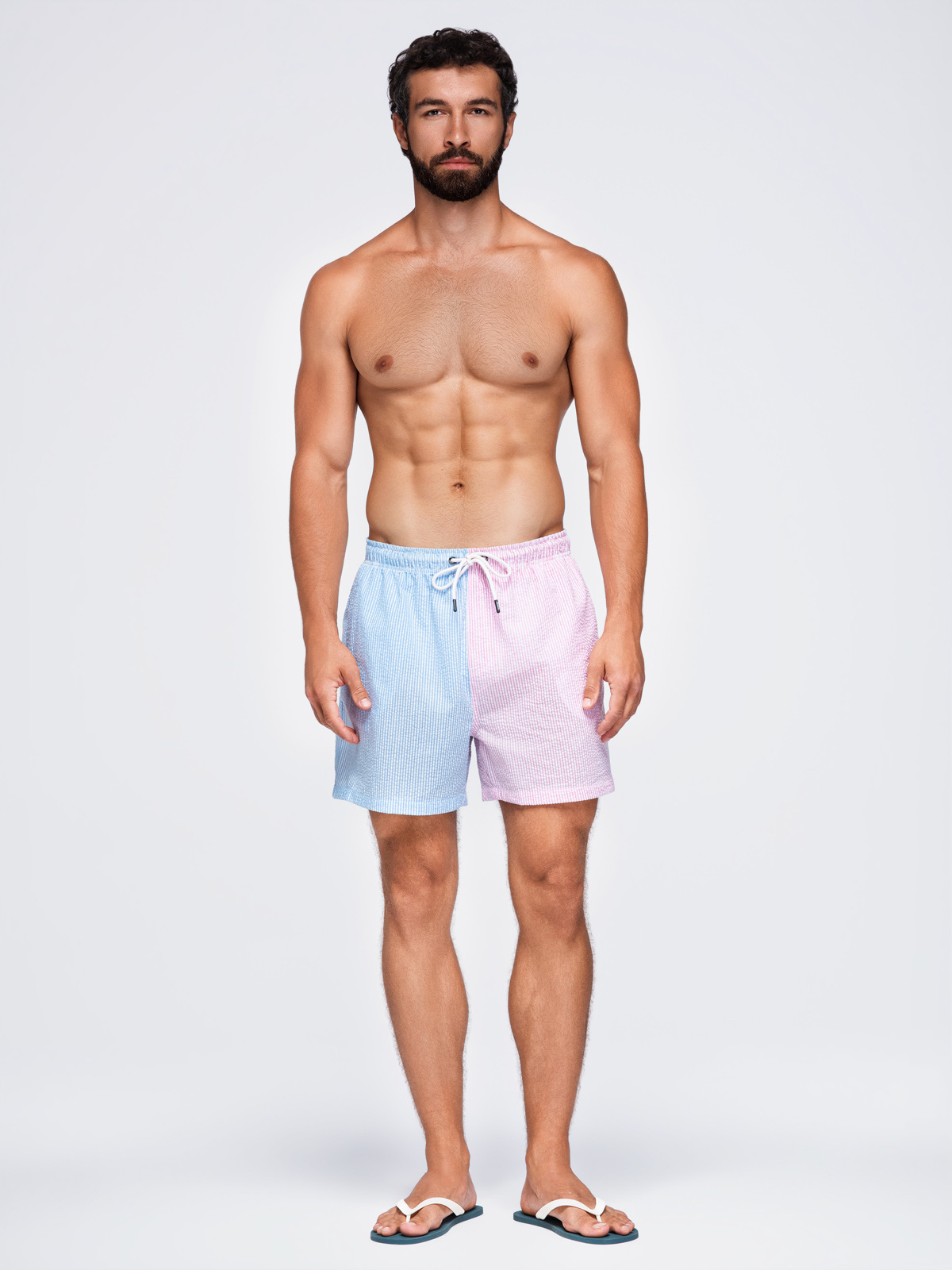 Meeste ujumispüksid seersucker-kangast Ombre Clothing - Image 13