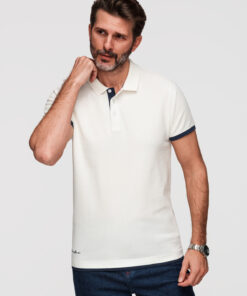 Ombre Clothing meeste puuvillane polosärk kontrastsete detailidega
