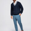 Meeste V-kaelusega kootud kampsun Ombre Clothing - Thumbnail Image 11