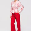 Larica seotava vöö ja peplum-alläärega naiste pluus - Thumbnail Image 5